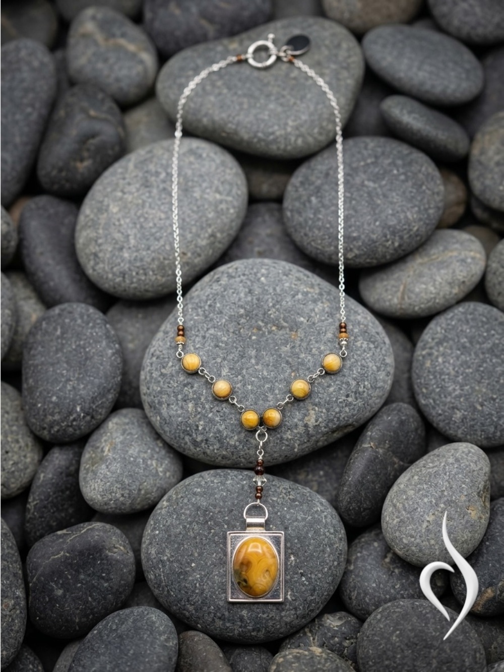 Crazy Lace Jasper Pendant Necklace